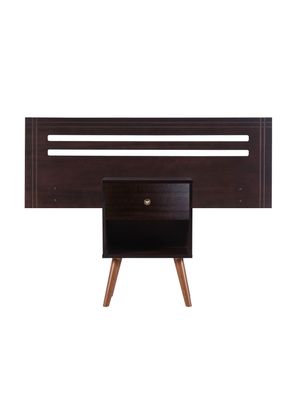 Set Muebles New Munich: Respaldo 1 Plaza + Velador