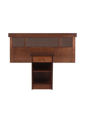 Set Muebles New Dublín: Respaldo 1 Plaza + Velador