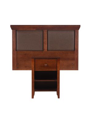 Set Muebles New Torino Café: Respaldo 1 Plaza + Velador