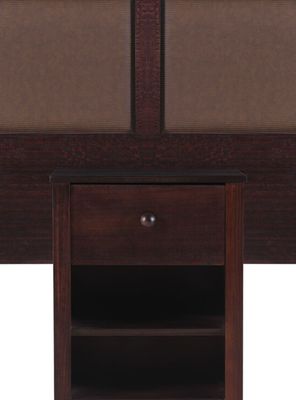 Imagen 2 del producto Set Muebles New Torino Chocolate: Respaldo 1 Plaza + Velador