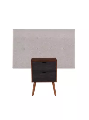 Set Muebles Trigis: Respaldo 1 Plaza + Velador