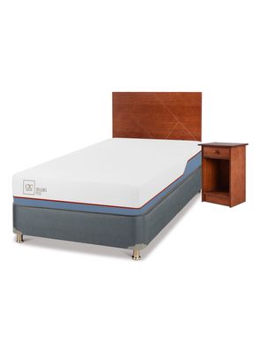 Box Americano Excellence Plus 1.5 Plazas + Set Muebles Villarrica