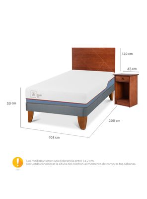 Imagen 2 del producto Cama Europea Excellence Plus 1.5 Plazas + Set Muebles New Villarrica