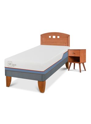 Cama Europea Excellence Plus 1 Plaza + Set Muebles New Gales