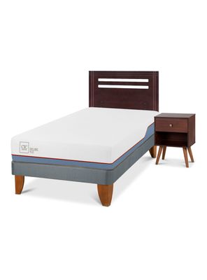 Cama Europea Excellence Plus 1.5 Plazas + Set Muebles New Munich