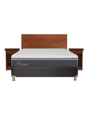 Imagen 2 del producto Box Spring Ortopedic Advance B5 Black 2 Plazas Base Normal + Set Muebles New Villarrica