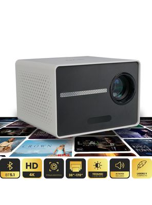 Imagen 2 del producto Proyector Portátil Mini Halo 9000 lm Bluetooth HD