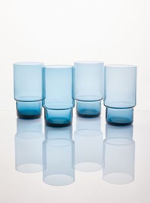 Set 4 Vasos Altos Terra Azul 530 ml