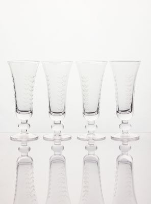 Set 4 Copas Champaña Tallada Chelsea 200 ml