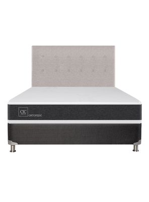 Imagen 2 del producto Box Spring New Ortopedic B5 Black 2 Plazas Base Normal + Respaldo Tigris