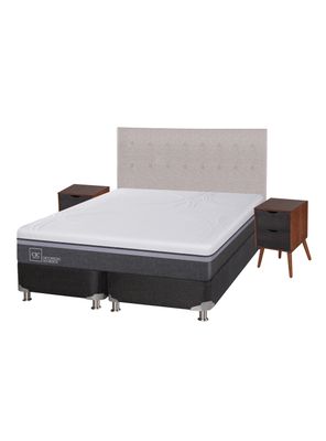 Box Spring Ortopedic Advance B5 Black King + Set Muebles Tigris