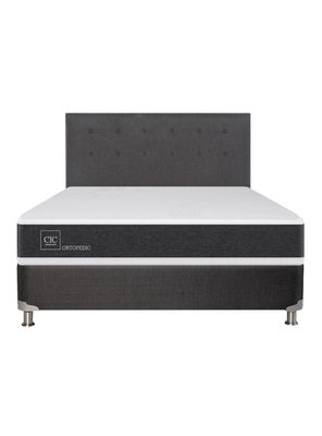 Imagen 2 del producto Box Spring New Ortopedic B5 Black 2 Plazas Base Normal + Respaldo Eufrates