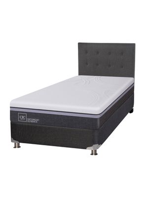 Box Spring Ortopedic Advance B5 Black 1.5 Plazas + Respaldo Eufrates