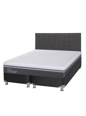 Box Spring Ortopedic Advance B5 Black King + Respaldo Eufrates
