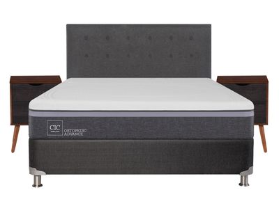 Imagen 2 del producto Box Spring Ortopedic Advance B5 Black 2 Plazas Base Normal Eufrates Sin Textil