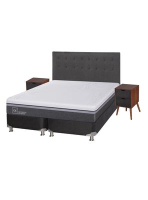 Box Spring Ortopedic Advance B5 Black King Eufrates Sin Textil