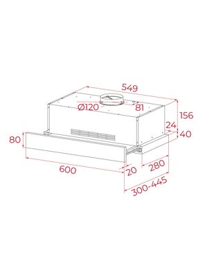 Imagen 2 del producto Campana Extraible 60 cm PLR 6320 Inox 2 Motores