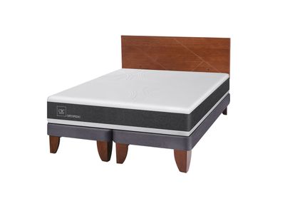 Cama Europea Ortopedic 2 Plazas Base Dividida + Respaldo New Villarrica
