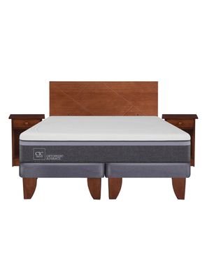 Cama Europea Ortopedic Advance 2 Plazas Base Dividida + Set Muebles New Villarrica