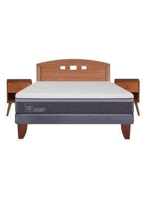 Imagen 2 del producto Cama Europea Ortopedic Advance 2 Plazas Base Normal + Set Muebles New Gales