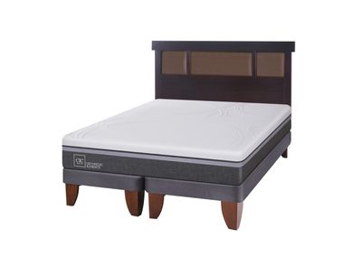 Imagen 2 del producto Cama Europea Ortopedic Advance 2 Plazas Base Dividida + Respaldo New Dublín Chocolate