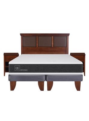 Imagen 2 del producto Cama Europea New Ortopedic 2 Plazas Base Dividida + Set Muebles New Torino