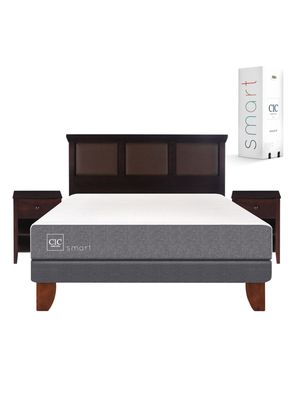 Imagen 2 del producto Cama Europea Smart 2 Plazas Base Normal + Set Muebles New Torino Chocolate