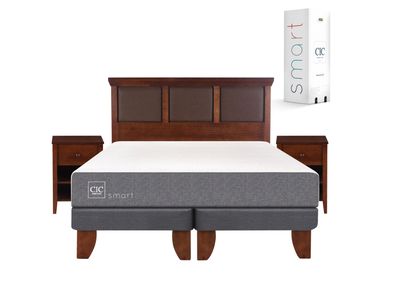 Imagen 2 del producto Cama Europea Smart King + Set Muebles New Torino Caramelo