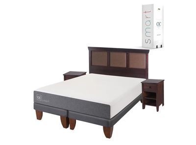 Imagen 2 del producto Cama Europea Smart King + Set Muebles New Torino Chocolate