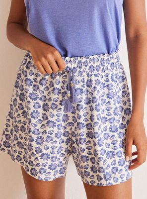 Imagen 2 del producto Short Estampado Flores con Detalle Pompón