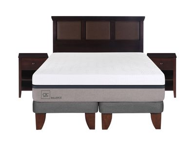 Imagen 2 del producto Cama Europea Balance King Base Dividida + Set Muebles New Torino Chocolate