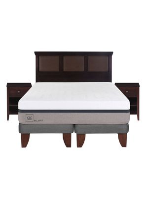 Imagen 2 del producto Cama Europea Balance 2 Plazas Base Dividida + Set Muebles New Torino Chocolate