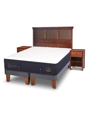 Cama Europea Super Premium King New Torino + Set Muebles