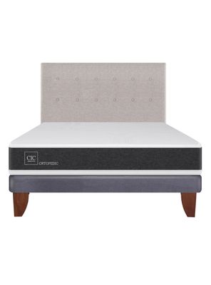 Imagen 2 del producto Cama Europea New Ortopedic 2 Plazas Base Normal + Respaldo Tigris