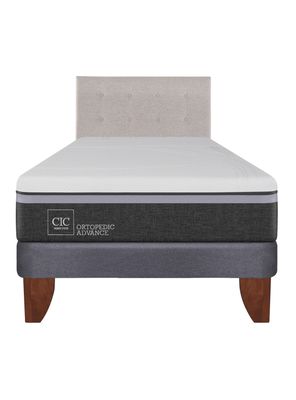 Imagen 2 del producto Cama Europea Ortopedic Advance 1.5 Plazas + Respaldo Tigris