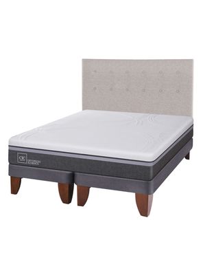 Cama Europea Ortopedic Advance 2 Plazas Base Dividida + Respaldo Tigris