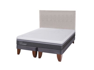 Cama Europea Ortopedic Advance King + Respaldo Tigris