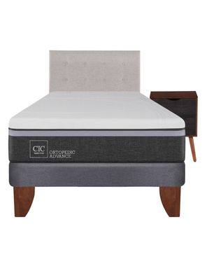 Imagen 2 del producto Cama Europea Ortopedic Advance 1.5 Plazas + Set Muebles Tigris