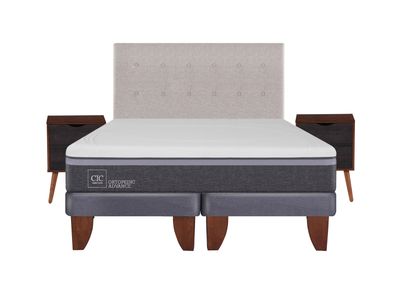 Imagen 2 del producto Cama Europea Ortopedic Advance 2 Plazas Base Dividida + Set Muebles Tigris