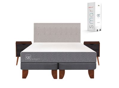 Cama Europea Smart King + Set Muebles Tigris