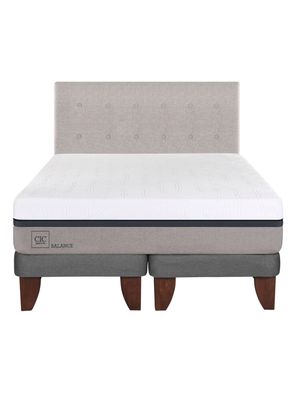 Imagen 2 del producto Cama Europea Balance 2 Plazas Base Dividida + Respaldo Tigris