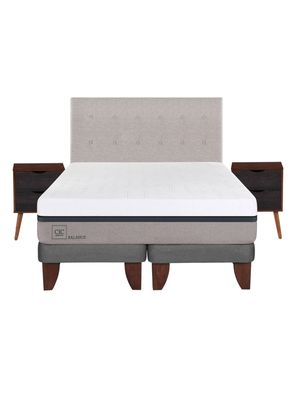 Imagen 2 del producto Cama Europea Balance 2 Plazas Base Dividida + Set Muebles Tigris