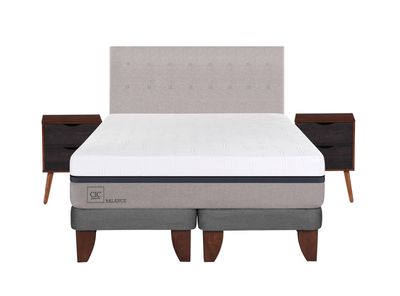 Imagen 1 del producto Cama Europea Balance King + Set Muebles Tigris Firmeza Intermedio