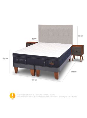 Imagen 2 del producto Cama Europea Super Premium 2 Plazas Base Dividida Tigris + Set Muebles