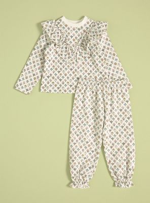 Pijama Dos Piezas, con Vuelos Frontales