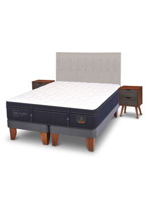 Cama Europea Super Premium King Tigris + Set Muebles