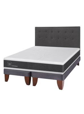 Cama Europea New Ortopedic 2 Plazas Base Dividida + Respaldo Eufrates