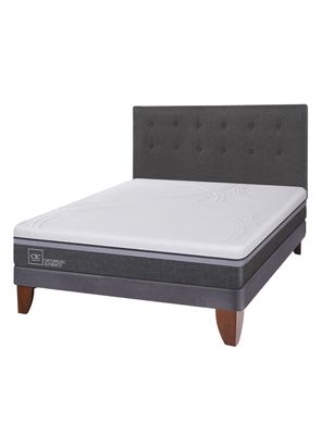 Cama Europea Ortopedic Advance 2 Plazas Base Normal + Respaldo Eufrates