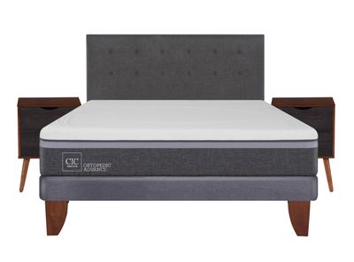 Imagen 2 del producto Cama Europea Ortopedic Advance 2 Plazas Base Normal + Set Muebles Eufrates