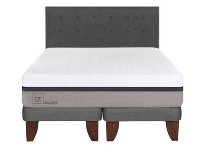 Imagen 2 del producto Cama Europea Balance 2 Plazas Base Dividida + Respaldo Eufrates